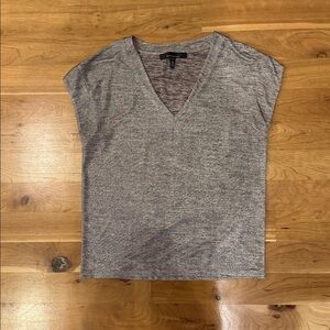 White House Black Market Gray Short Sleeve Tee